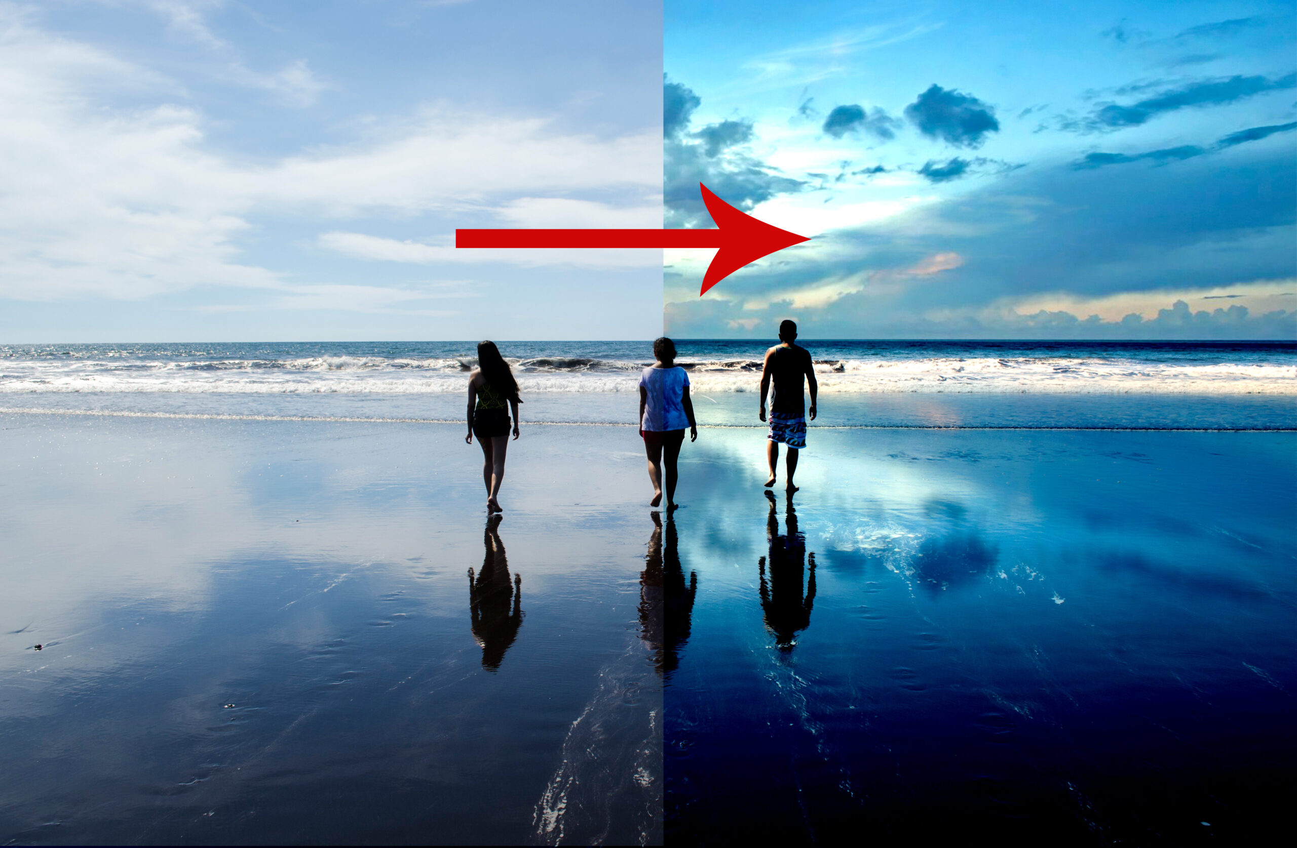 Como trocar o Céu com Photoshop ( com Reflexo)