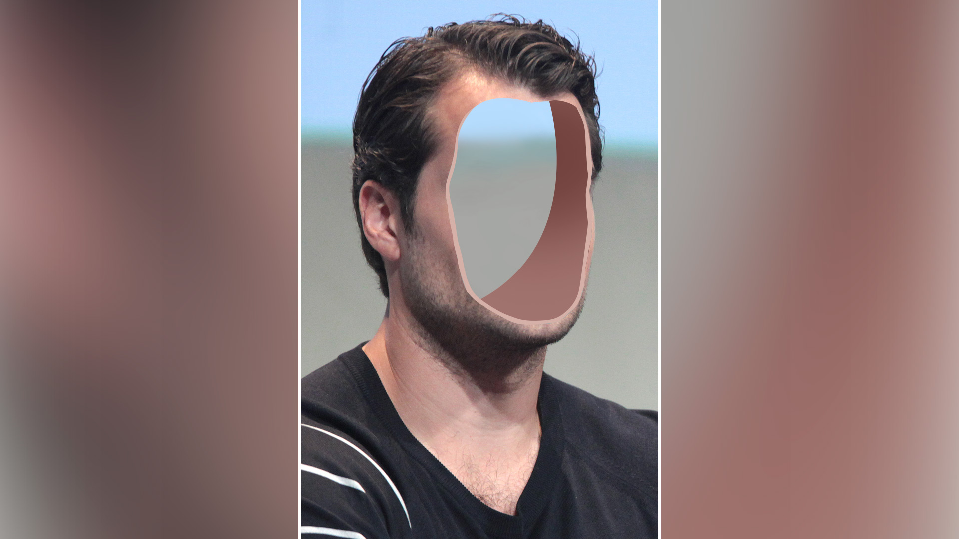 Como simular um buraco na cara no photoshop