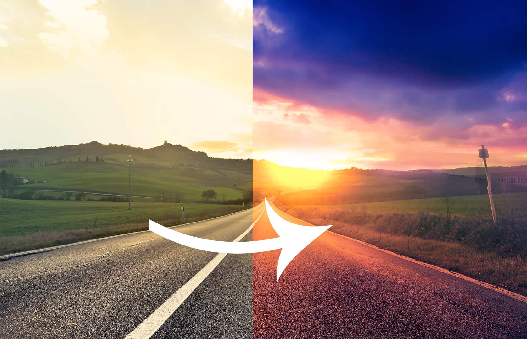 Como criar um por do sol incrível