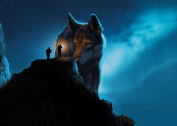 Lobo Montanha – manipulação imagens photoshop